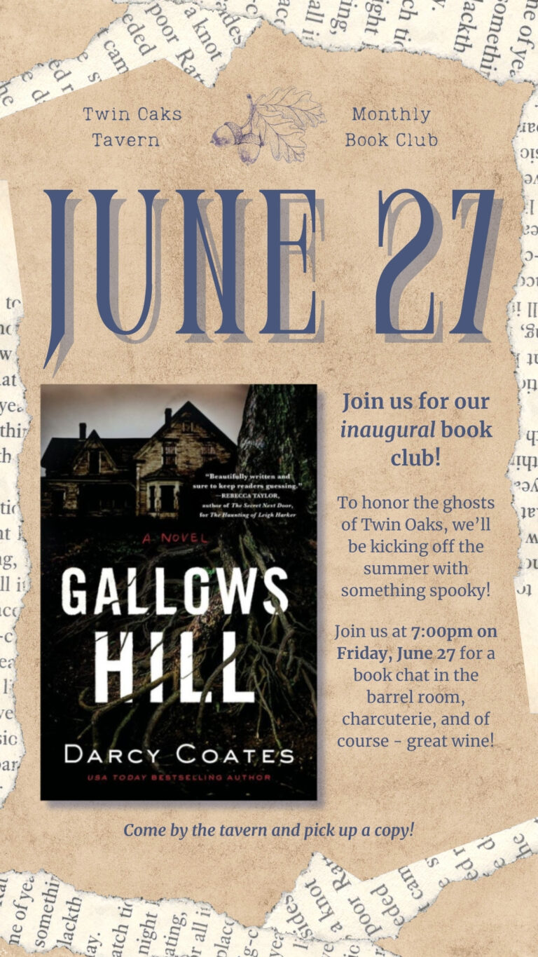 Twin Oaks Book Club – Gallows Hill (June)