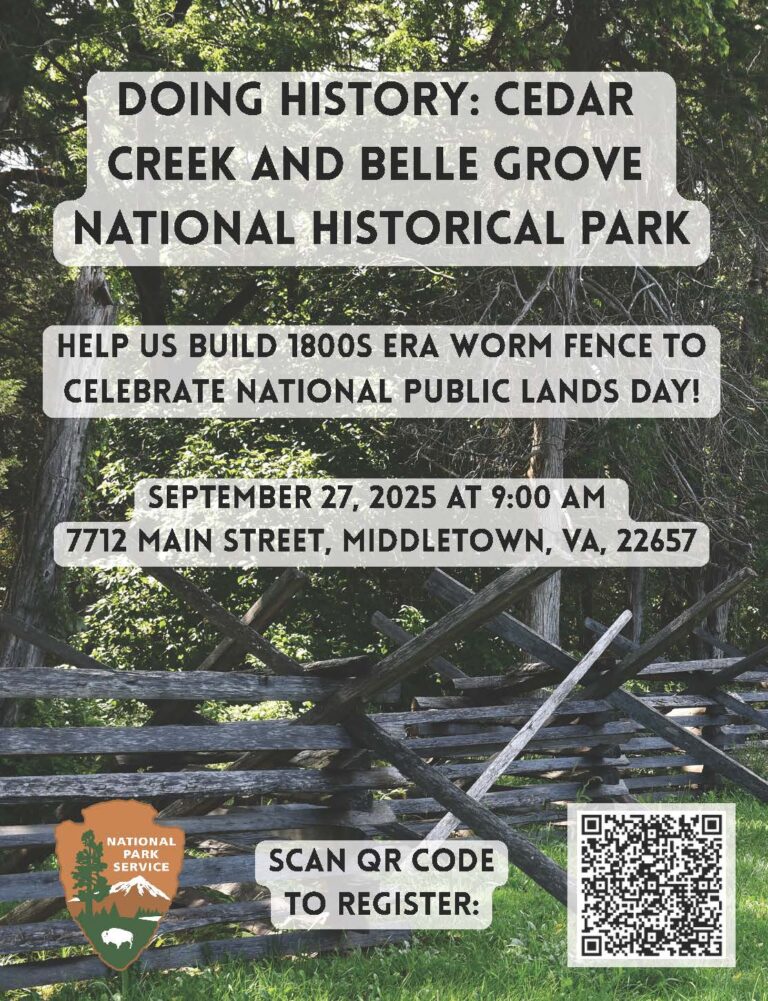 Volunteer Day at Cedar Creek and Belle Grove National Historical Park